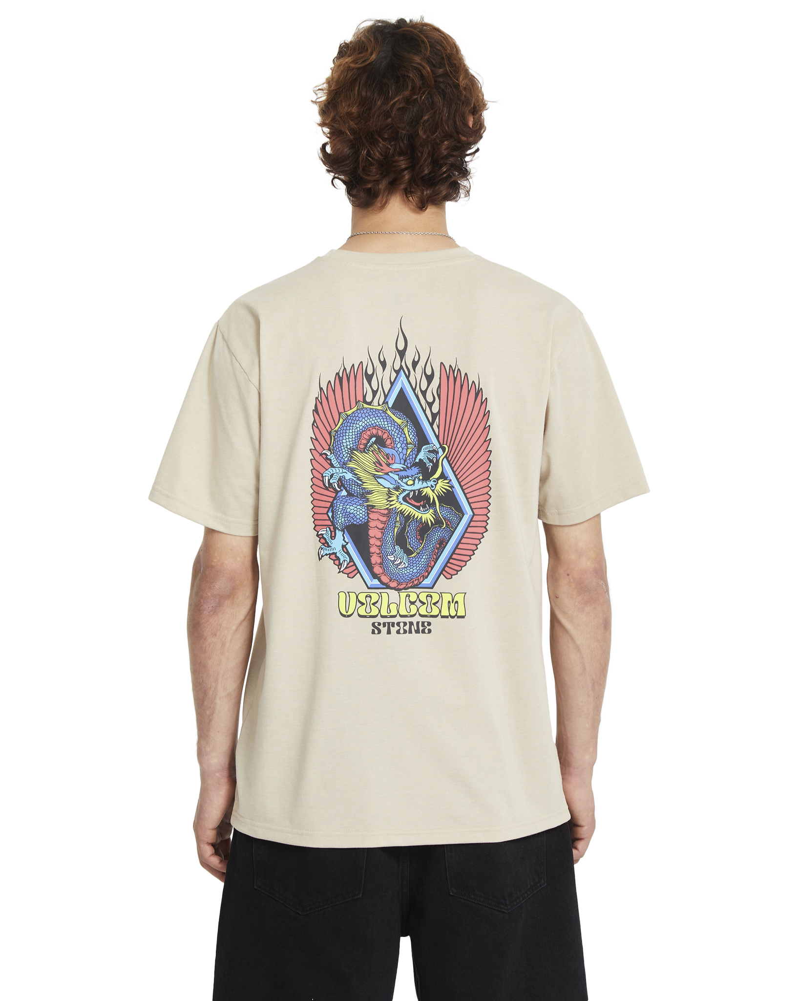 Volcom Draggin Stone SS Light Khaki