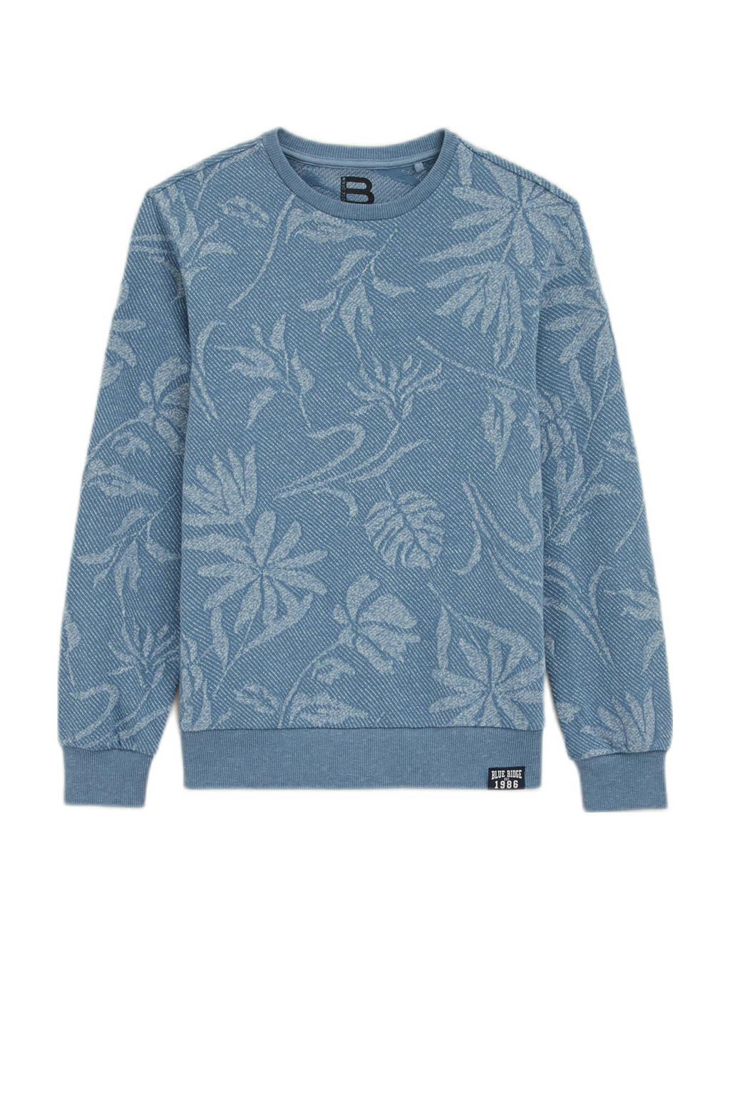 WE Fashion sweater met all over print blauw