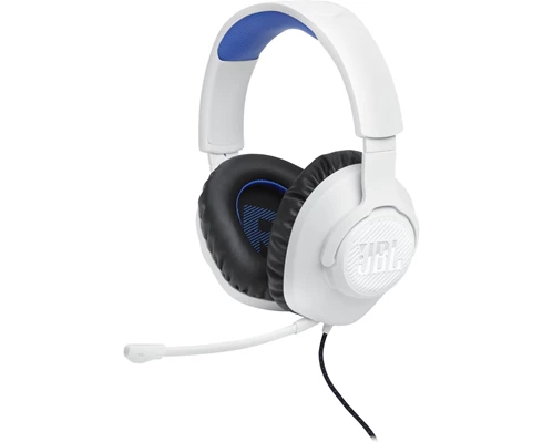 JBL Quantum 100 Playstation Wired Over-ear Headset White and Blue
