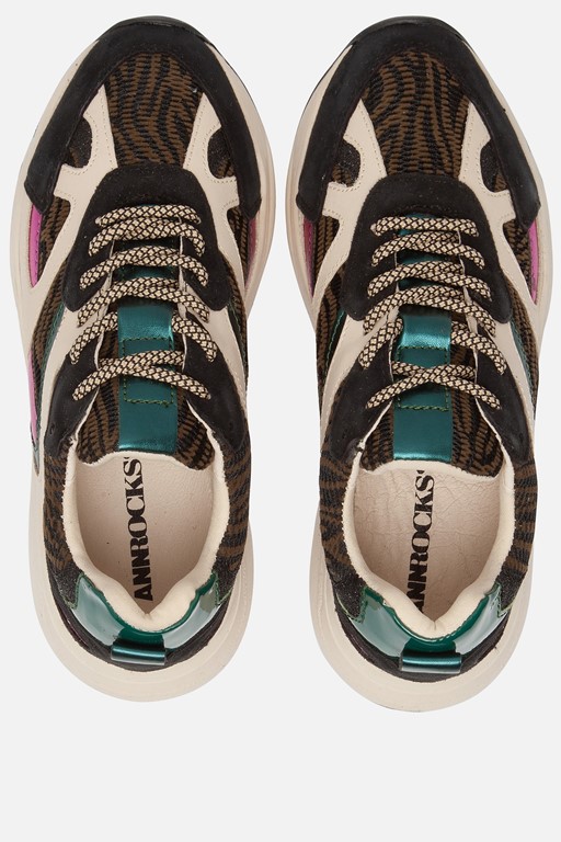 Ann Rocks Sneakers zwart Suede