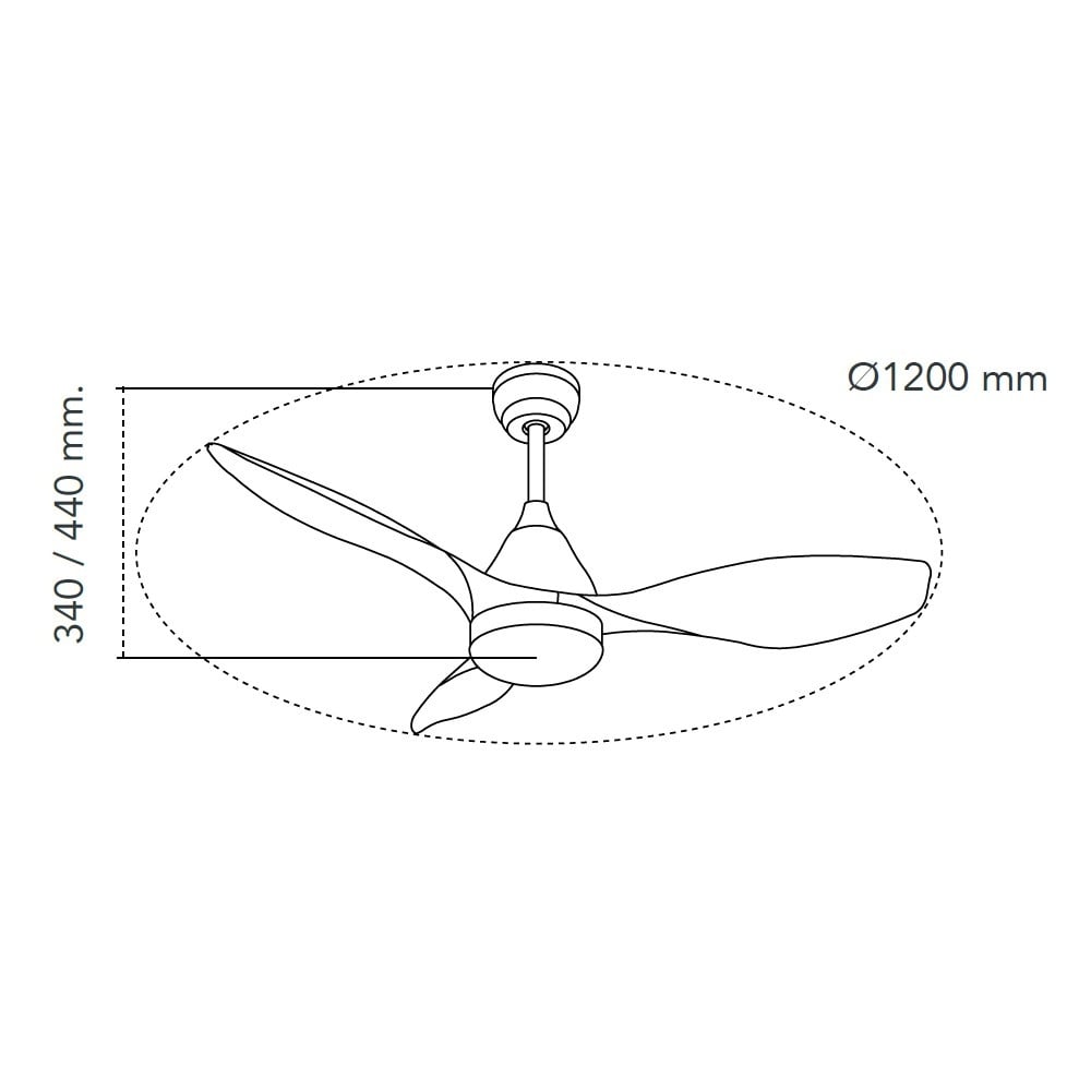 CristalRecord Plafondventilator Stel Ã 120 cm hout wit