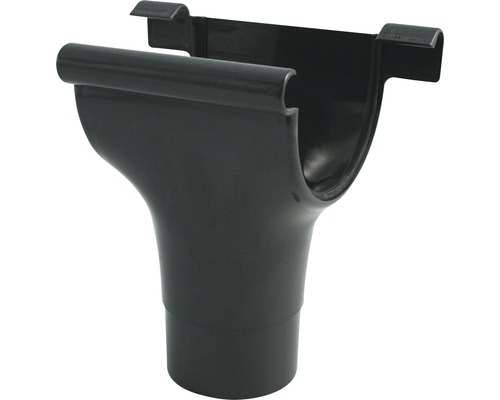Marley ronde kunststof gootuitloop, antracietgrijs RAL 7016, DN 100/75 mm