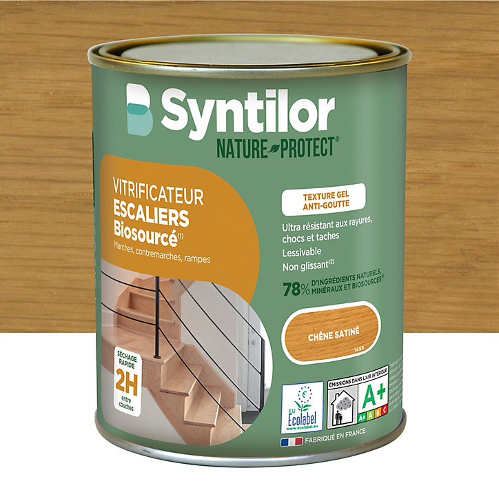 Vitrificateur escaliers Biosourcé Nature Protect Syntilor chêne satiné 0,75L