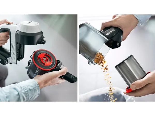 Bosch Unlimited 7 BCS711XXL - Støvsuger - pind/håndholdt (2-i-1) - uden pose - ledningsfri - hvid - 1 batteri, inkluderet oplader