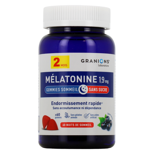 Granions Mélatonine 1,9 mg Endormissement rapide