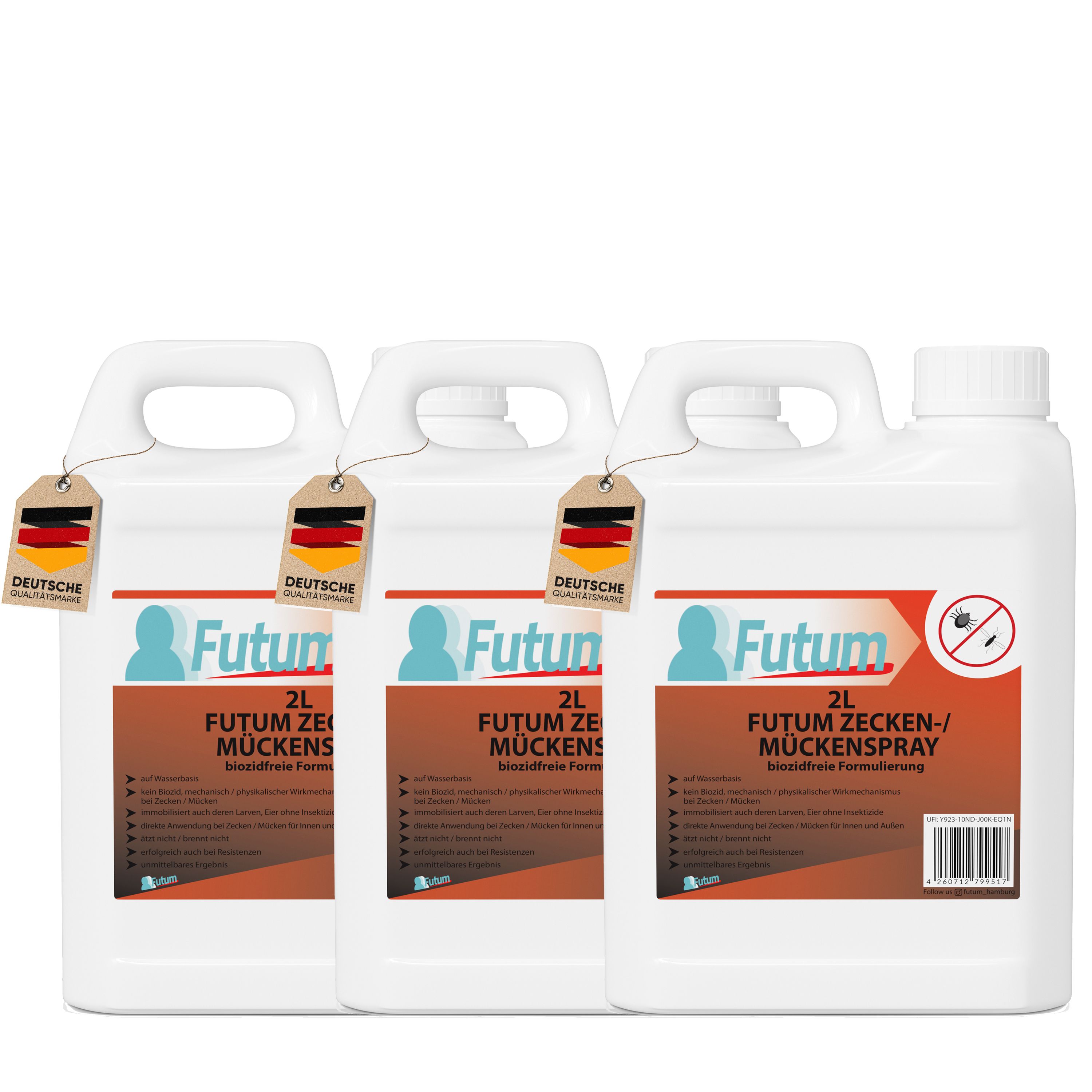FUTUM 3x2L Zecken- / Mückenspray