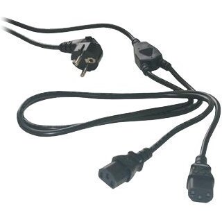 MCL MC909-3M câble électrique Noir Prise d'alimentation type E Coupleur 2 x C13