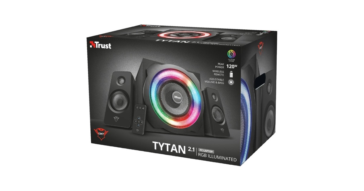 TrustGXT 629 Tytan RGB Illuminated 2.1 Speaker Set pc-luidspreker  (Zwart)