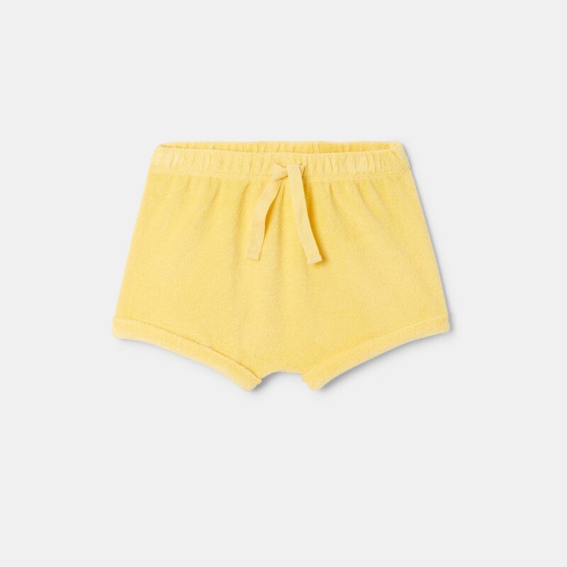 Short en coton éponge bio jaune naissance Absorba Jaune