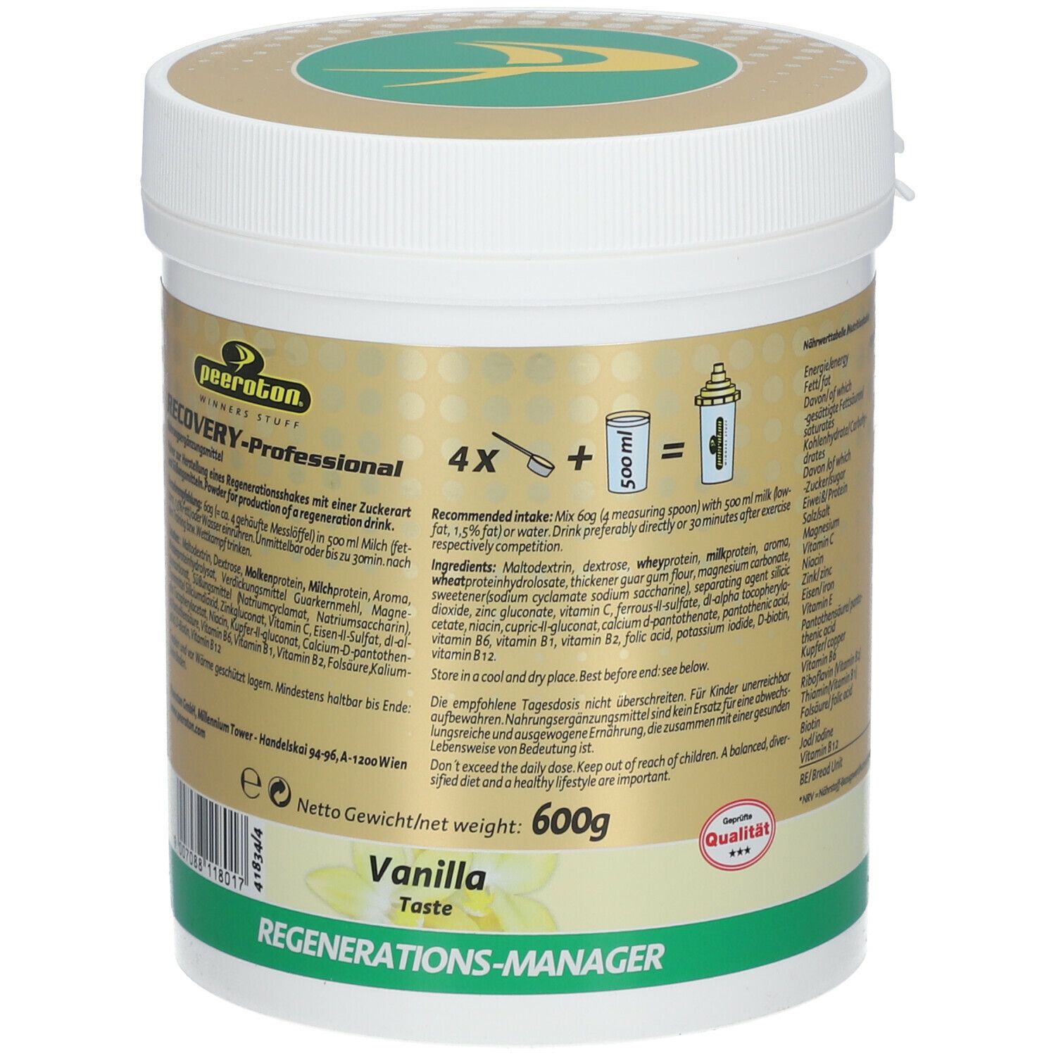 peeroton® RECOVERY-Shake Vanille