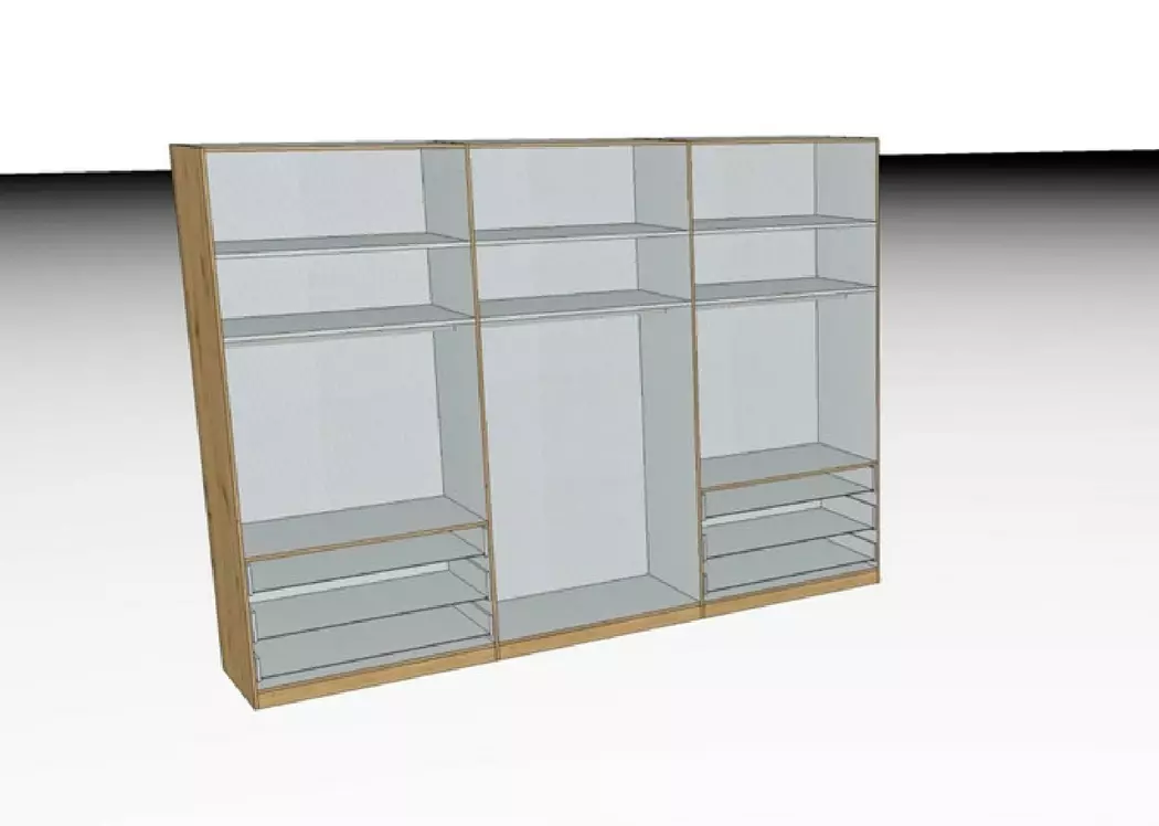Kleiderschrank Loft 300 x 216 cm