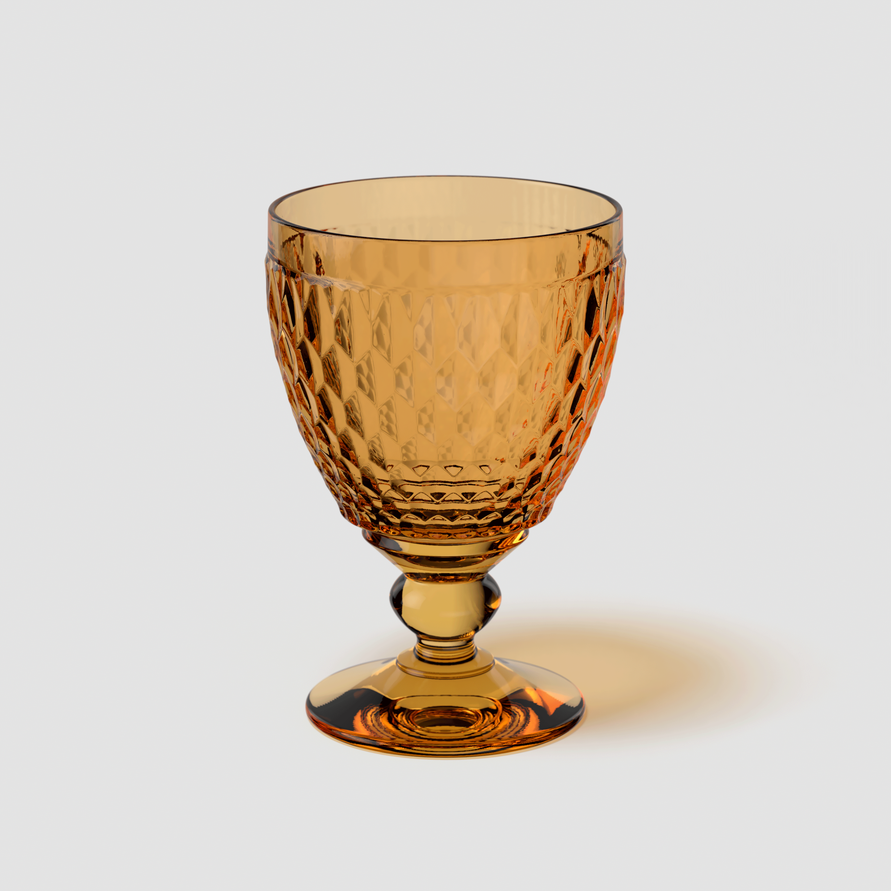 Boston Water goblet Yellow, 8.5 oz, crystal glass