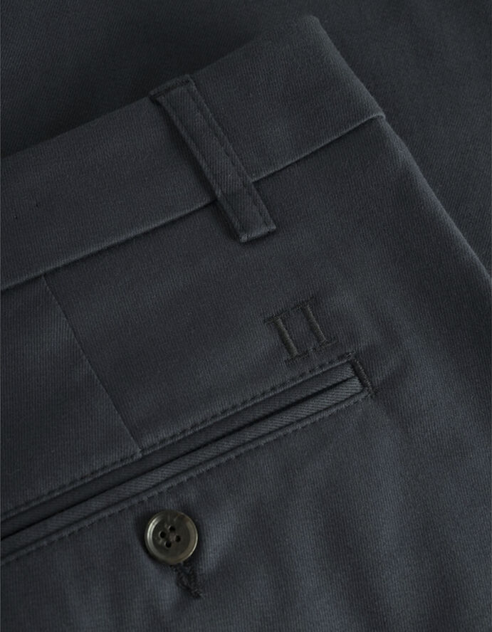 Les Deux Como Cotton Suit Pants Dark navy