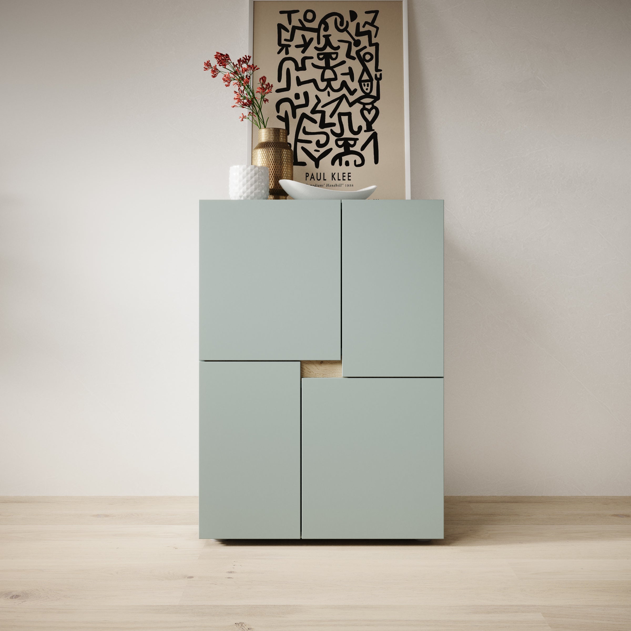Lombok - Dressoir - Groen - 60x42x84 cm