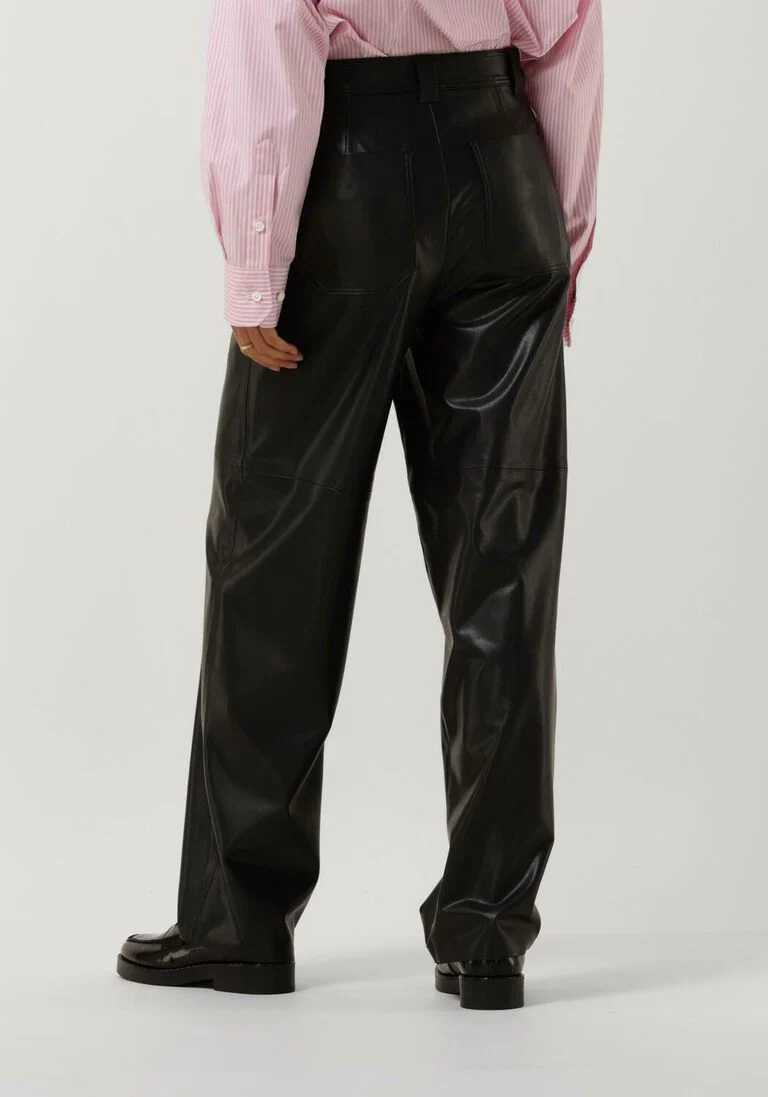 VANILIA zwarte vanilia pantalon vegan leather trousers