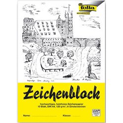 Bloc à dessiner, A3, 120 g/m2, 10 feuilles