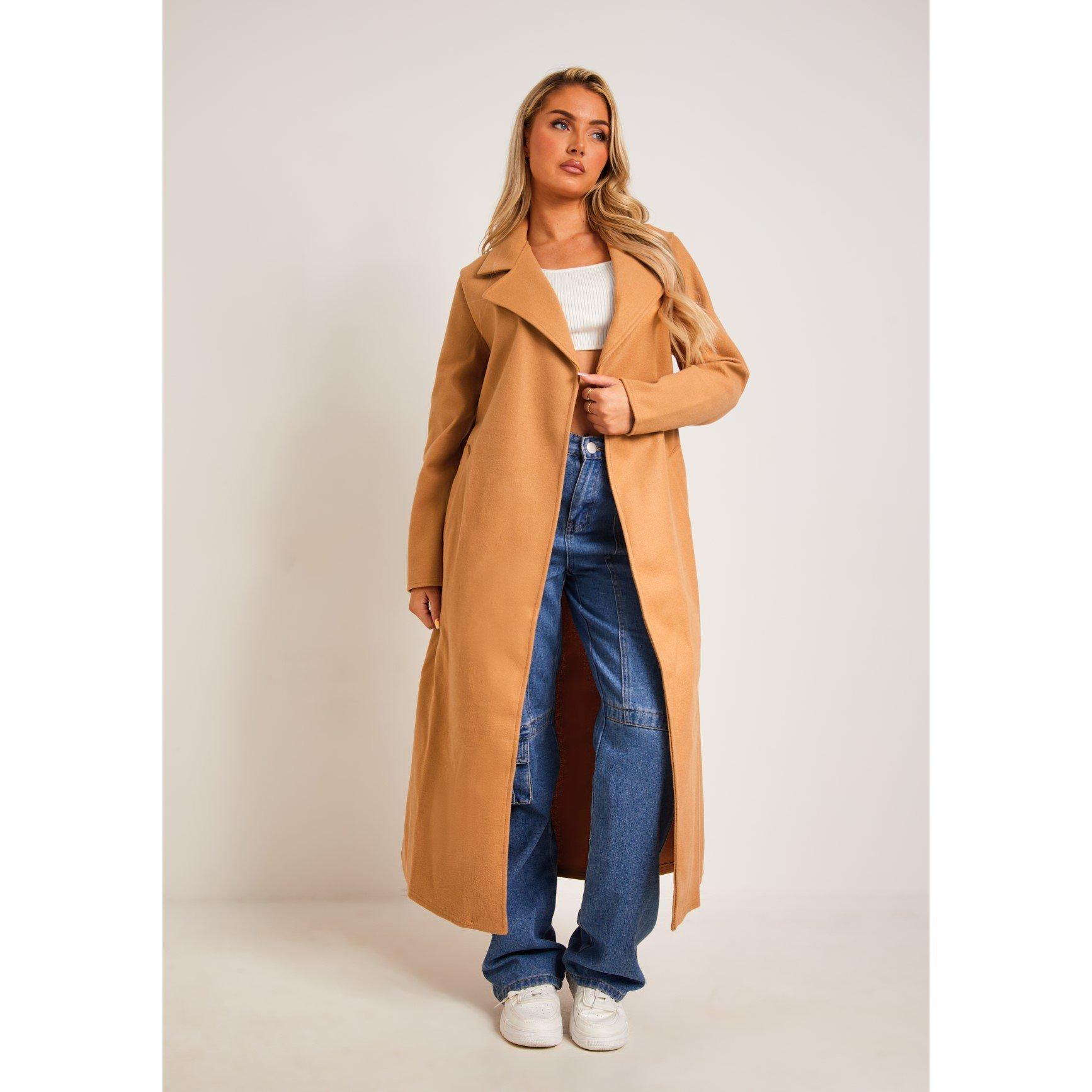 Missy Empire Long Belted Formal Coat
