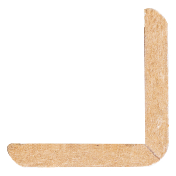 Hoeklat zelfklevend MDF wit folie 28x28 mm 260 cm