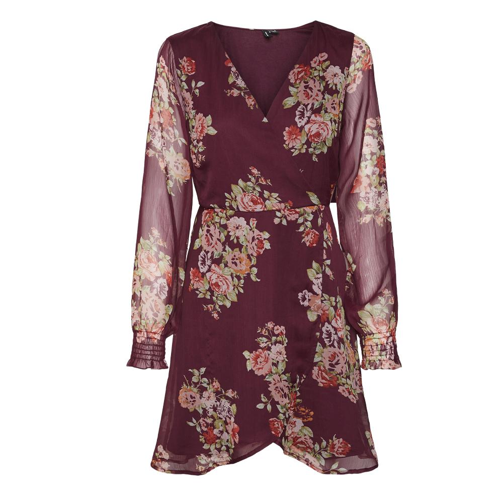 Vero Moda Robe Bordeaux à fleurs Femme Vero Moda Marya