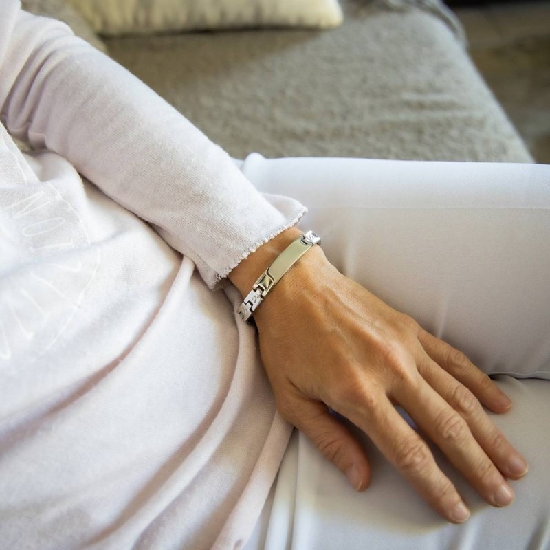 Bracelet Femme Acier Argent