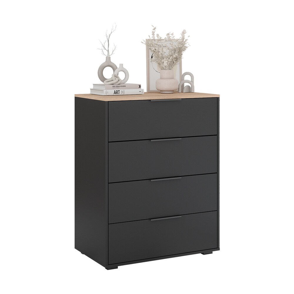 Vicco Sideboard Betti Anthrazit Sonoma 80 x 102 cm 4 Schubladen