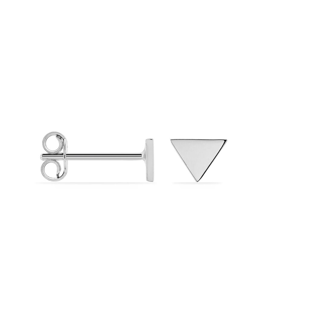 Boucles D'oreilles Puces Trilia Argent Blanc