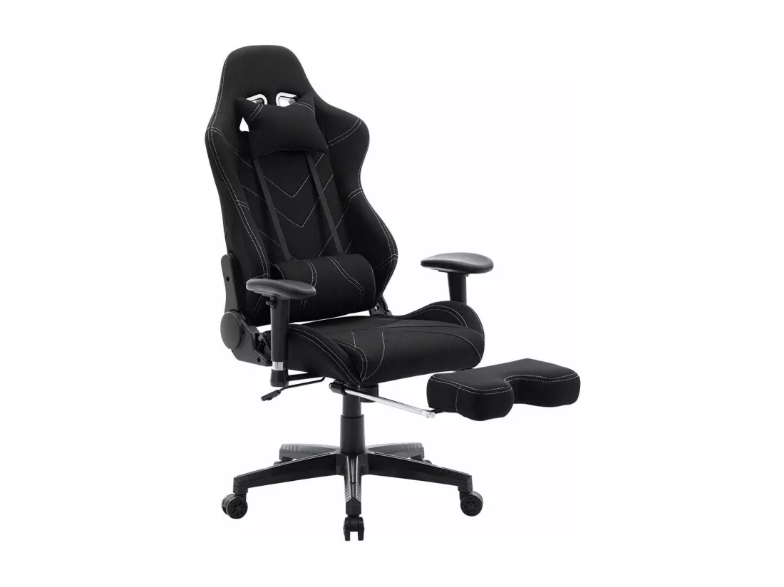 Fauteuil de bureau sport tissu noire 64 x 64 x 133 cm 19_0000371