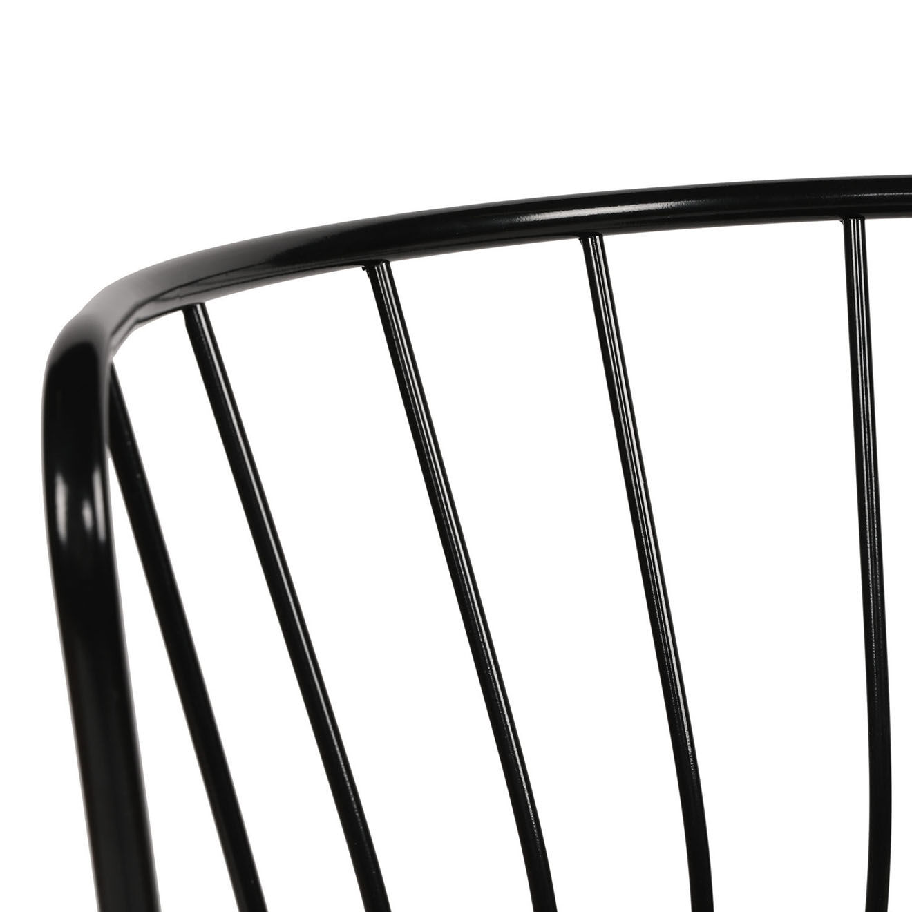 Wooden Art 2 Chaises Yildiz noires - 82x43x42 cm