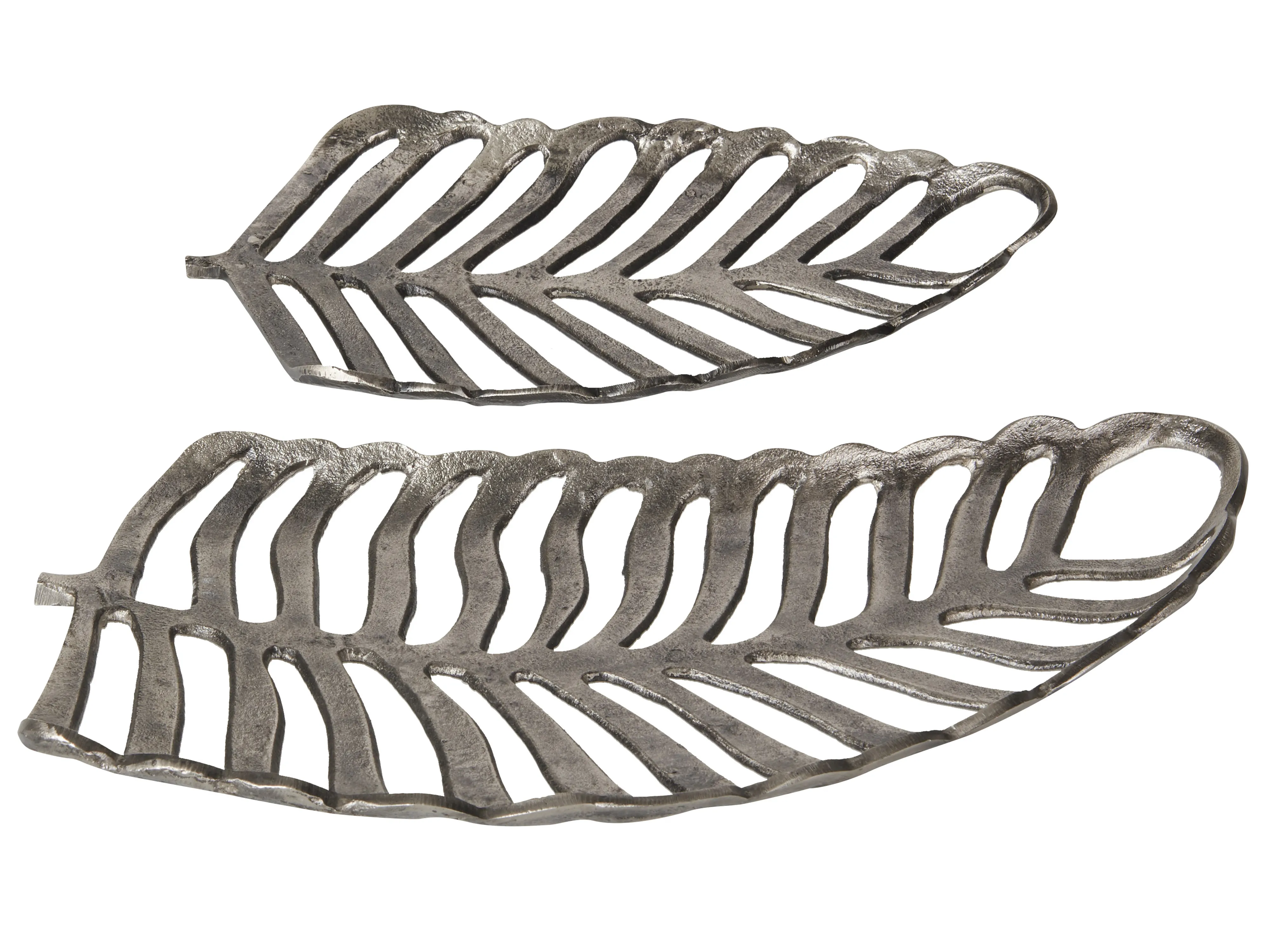 Set van 2 juwelenschaaltjes Blad AMNISOS Metaal Zilver