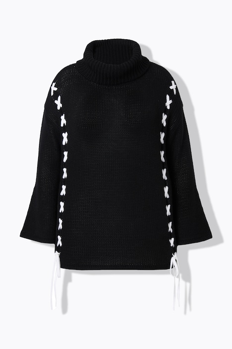 Pullover, Loose Fit, Zierbänder, Trompetenärmel