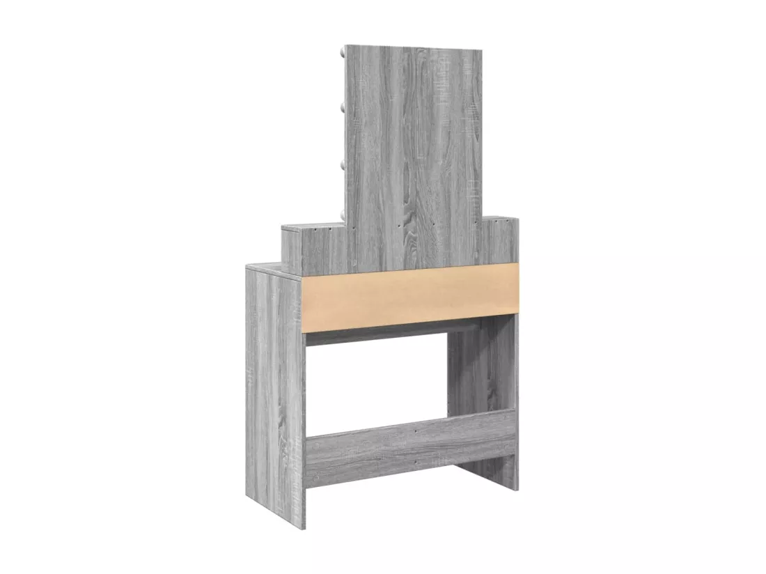 Coiffeuse avec LED sonoma gris 80x41x144,5 cm