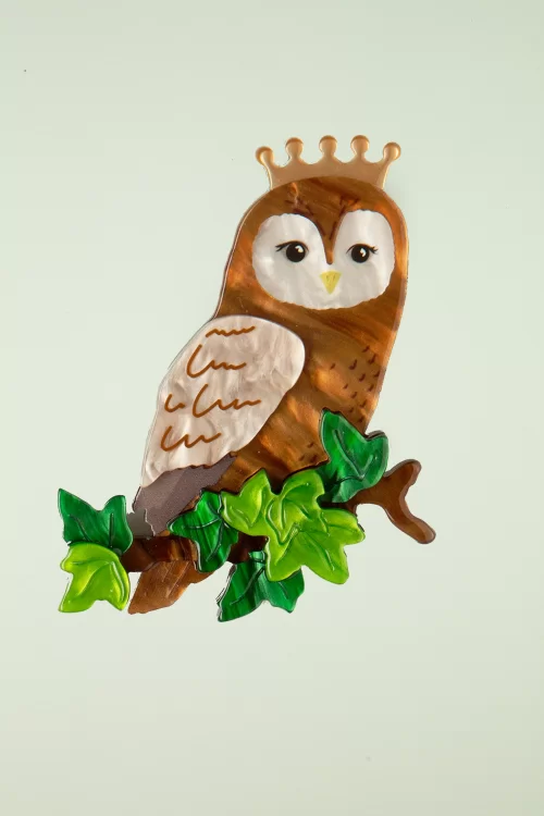 Erstwilder Regal Woodland Owl broche
