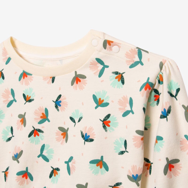 Sweat bébé fille herbier blanc Catimini Blanc