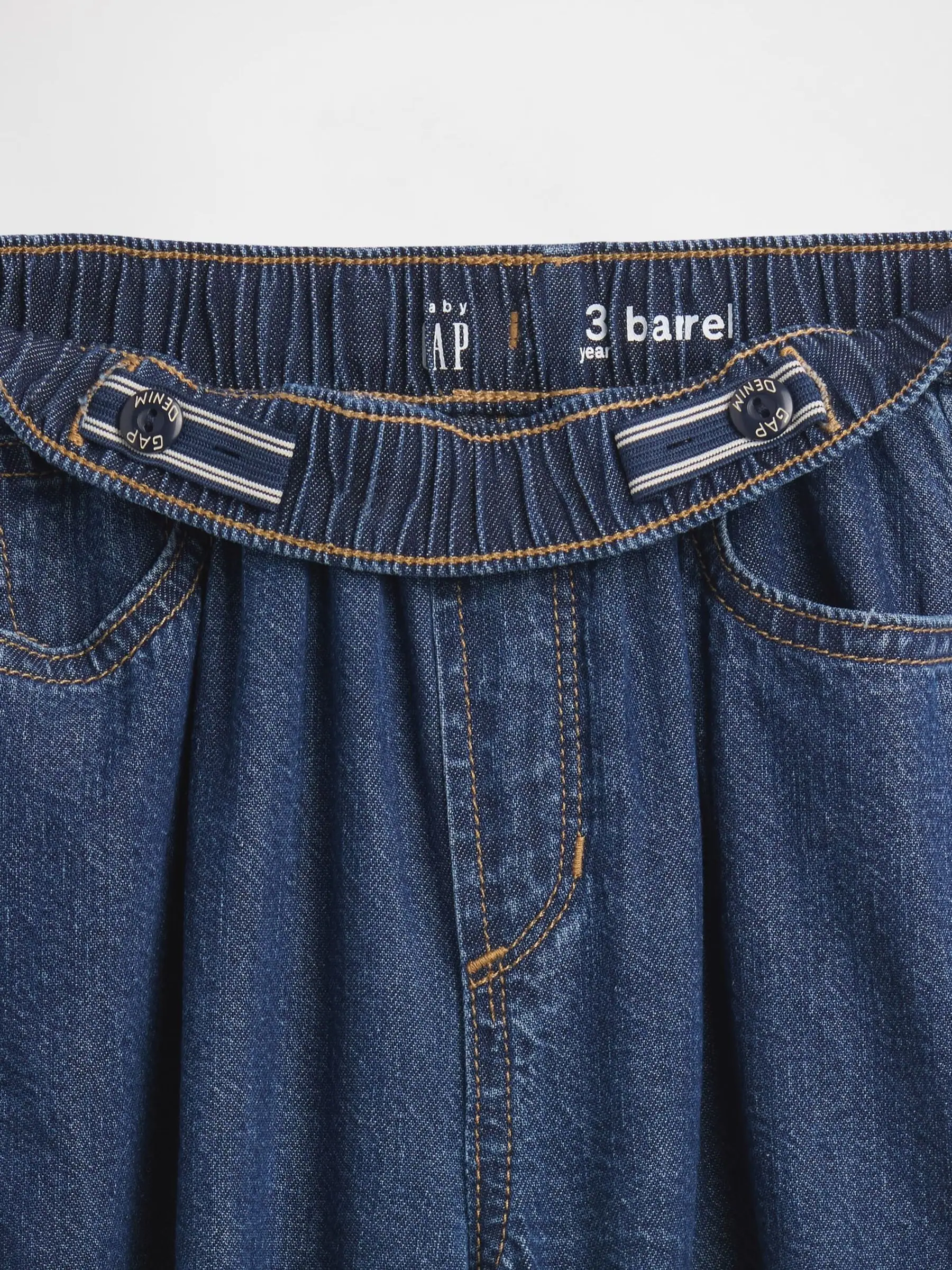 Blauw - Gap pull-on barrel jeans (6mnd-5jr)
