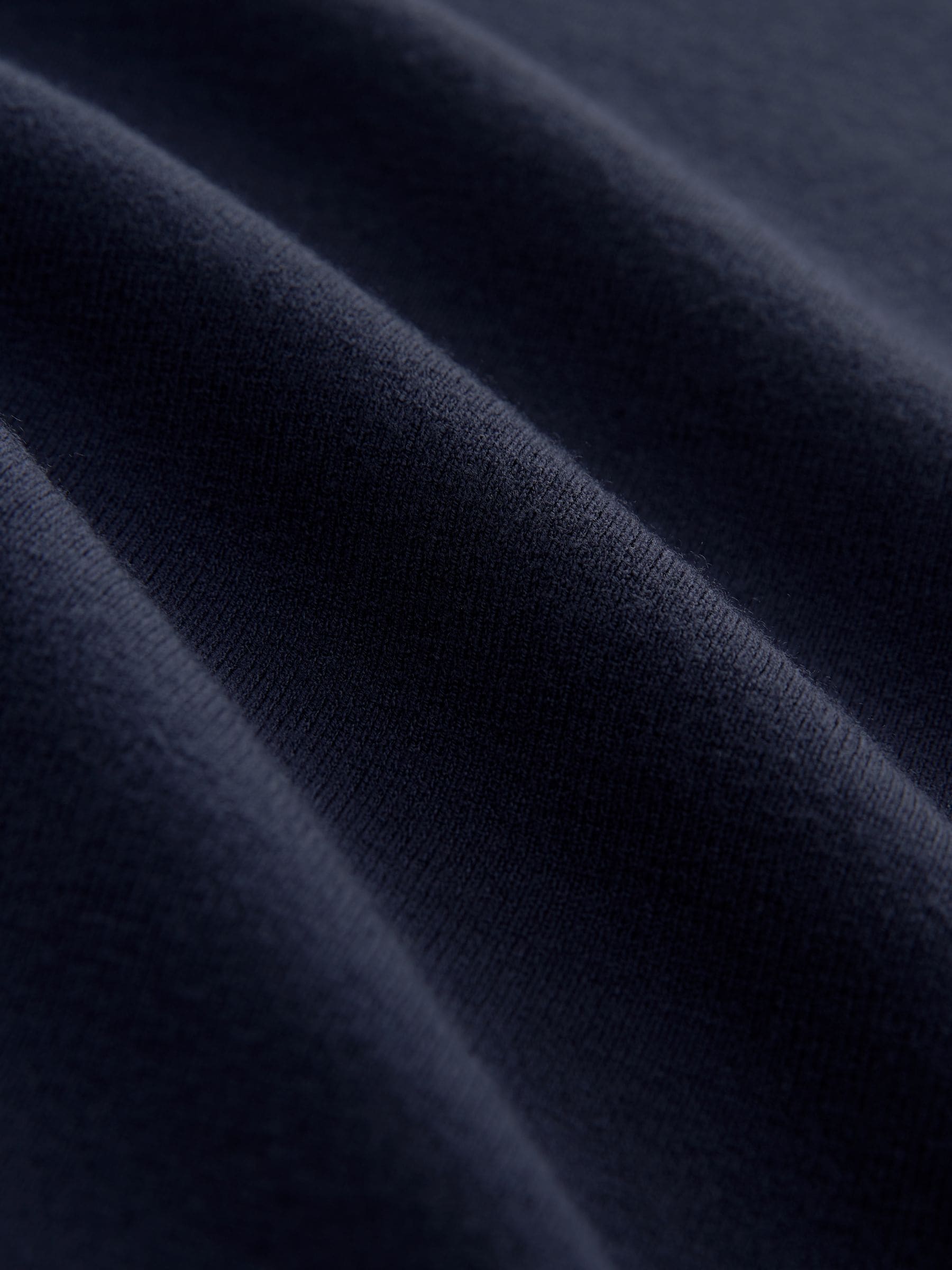 Donkerblauw - Relaxed Fit Premium middelzwaar gebreid poloshirt met korte mouwen