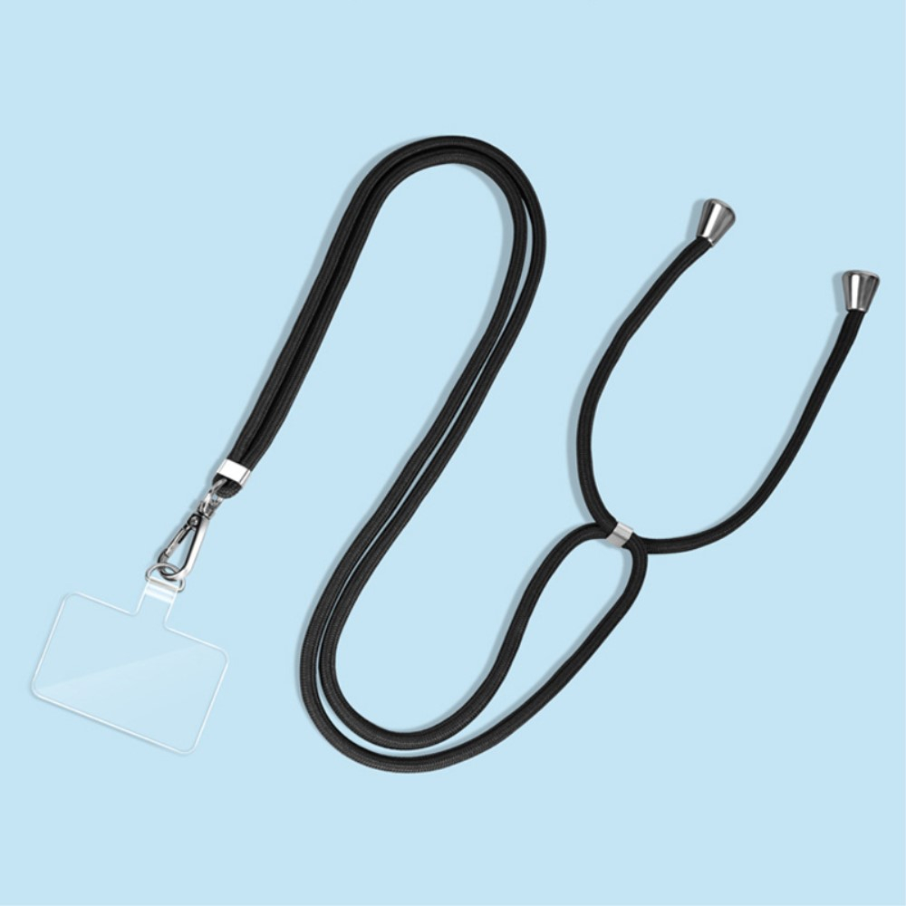 (160cm) Universal Nylon Necklace Handykette Umhängeband für Schutzhülle   1x Einlage - Orange / Lila