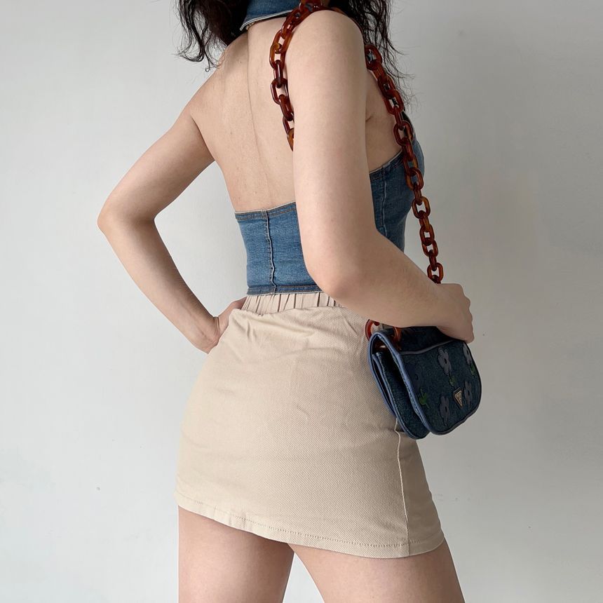 Sinora - Denim vest met knoopjes