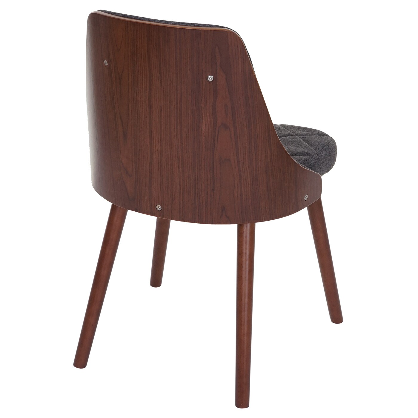 2er-Set Esszimmerstuhl MCW-A75, Besucherstuhl Küchenstuhl, Walnuss-Optik Bugholz ~ Textil grau