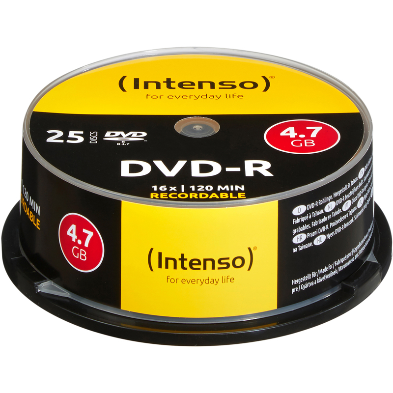 Intenso DVD-R, 4.7 GB, Spindel, 25 Stück