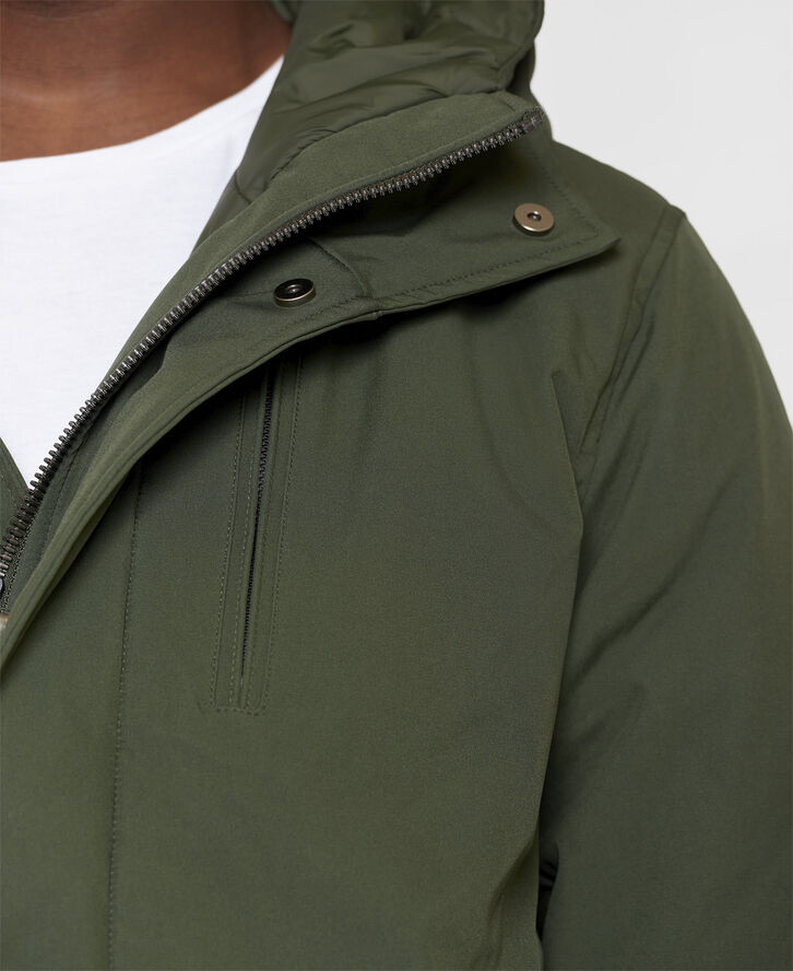 Knowledge Cotton Apparel Climate shell jacket - GRS/Vegan Grøn