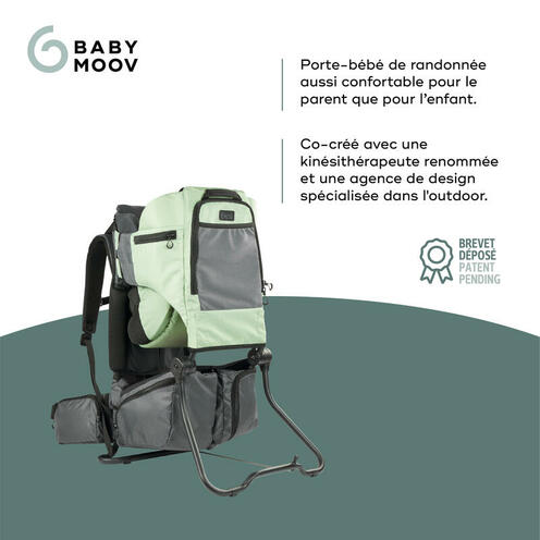 Porte-bébé de randonnée Moov & Hike - Vert Sauge - BABYMOOV