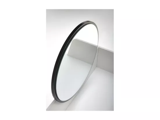 Coiffeuse design noire et blanche avec miroir et 3 tiroirs Morning