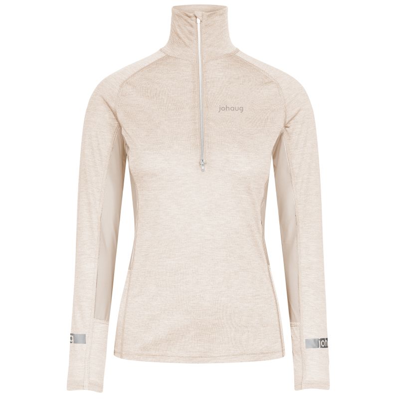johaug aerial woolmix 2 0 half zip traeningstroeje dame 343 220801 light beige