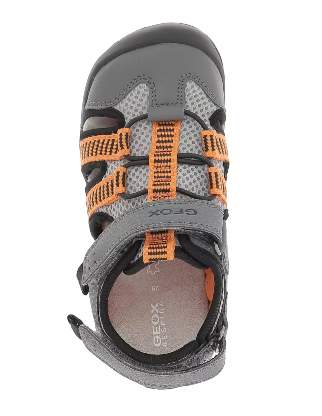 GEOX AIRADYUM - Sandales & nu-pieds GREY/ORANGE