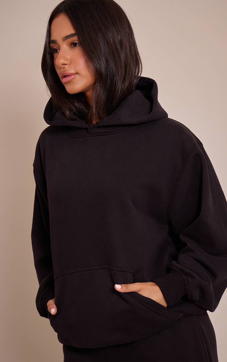 Noir Sweat À Casynthétiqueche Oversize Petite Taille