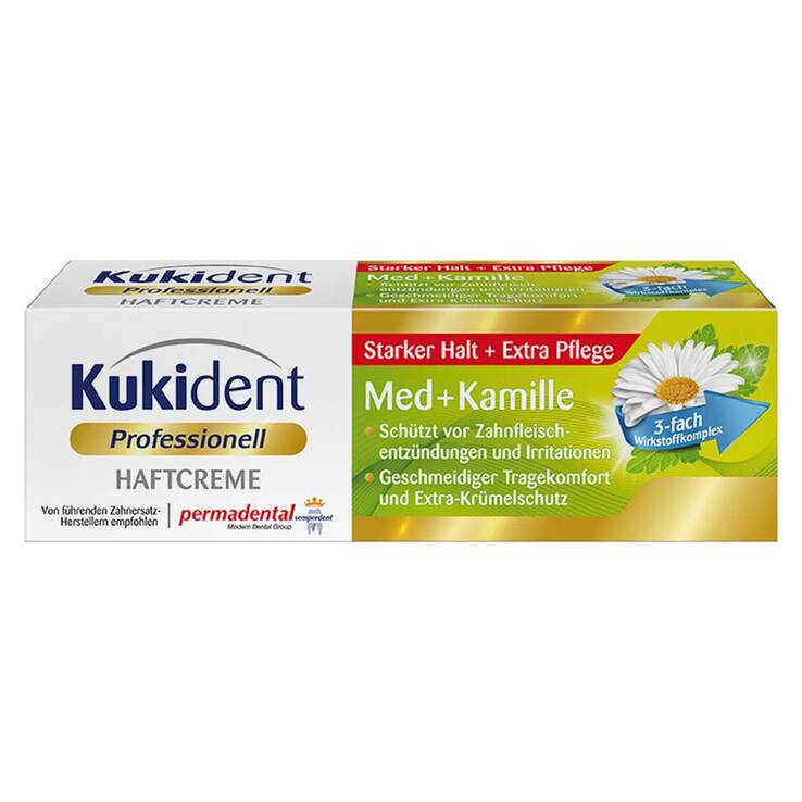 Kukident Haftcreme Med + Kamille, 40 g