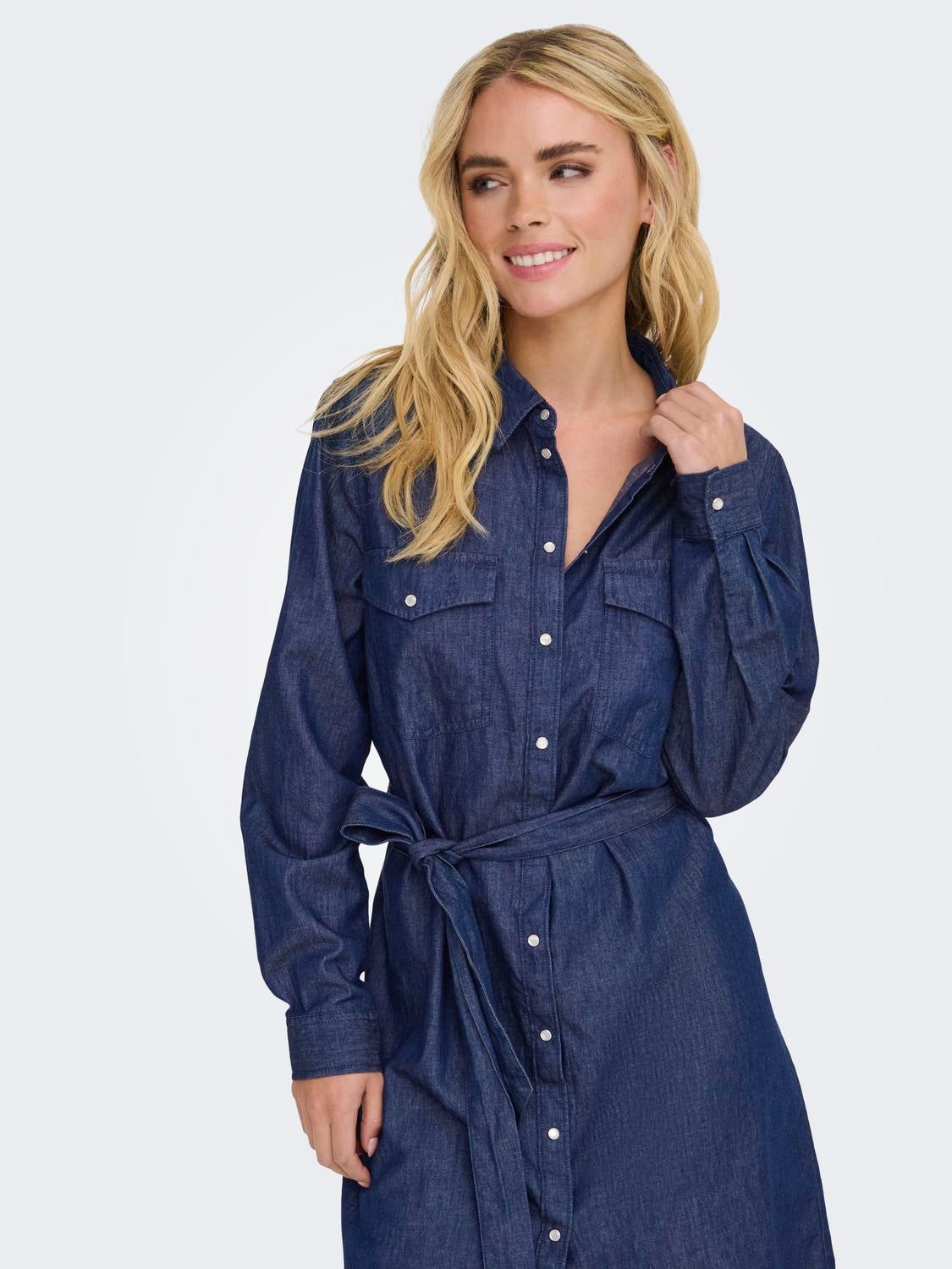 JDYKAI Kurzes Kleid Medium Blue Denim