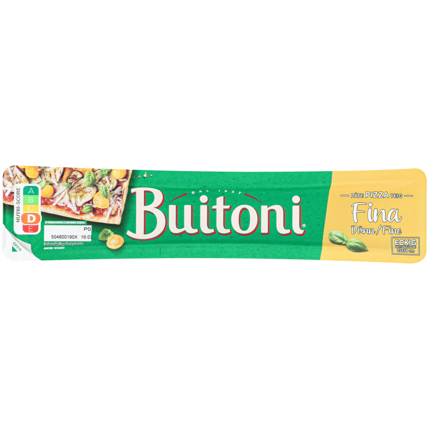Buitoni Pizzateig Fina Eckig Ausgewallt 25x38cm