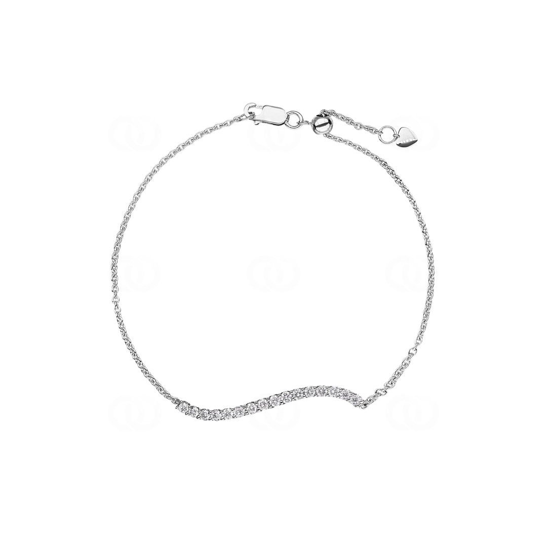 0.50 Karat Diamantarmband 750/18 K Weissgold
