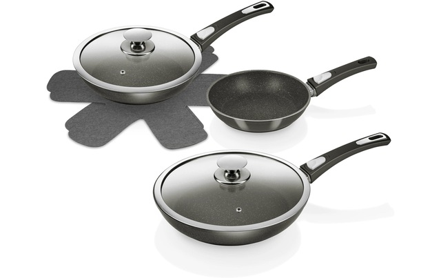 Genius Pfannen-Set »Set 20 cm/24 cm/28 cm« Edelstahl